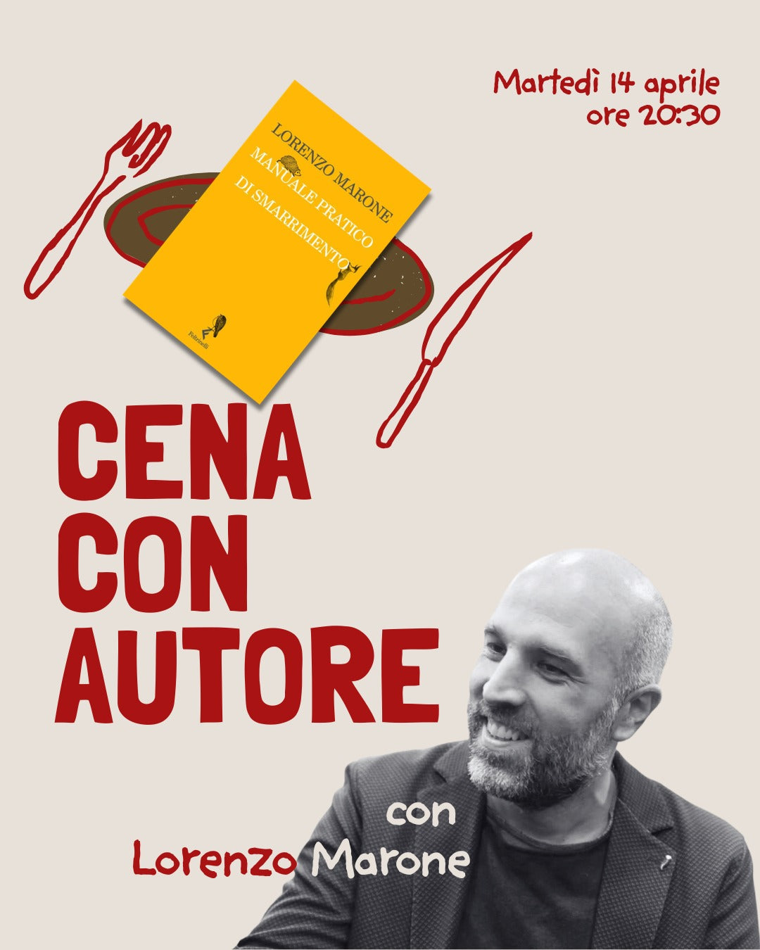 Cena con Lorenzo Marone